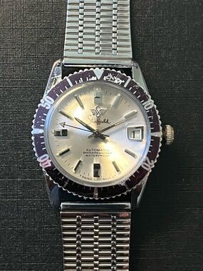 Sheffield vintage 1960s -70s Automatic Silver Dial Dive Watch
